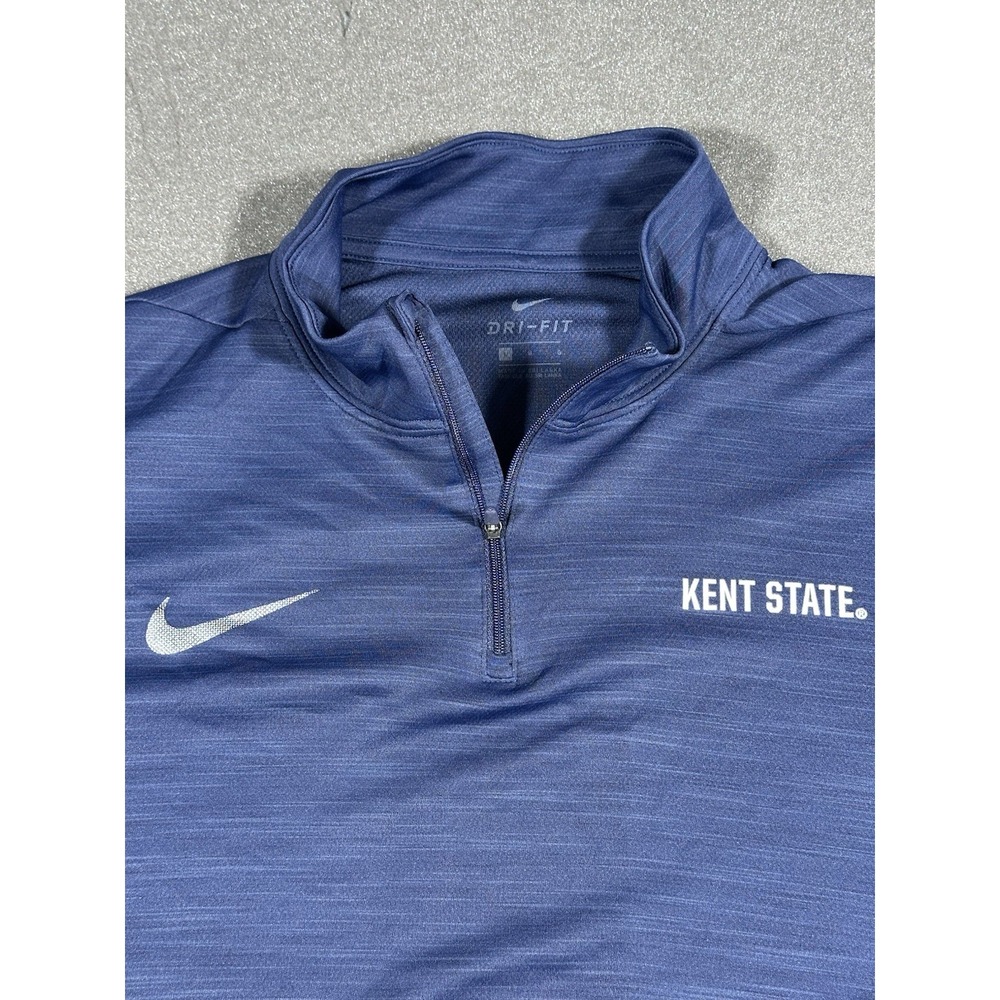 Men's Nike Dri Fit Kent State Blue Lightweight Long Sleeve Quarter Zip Large